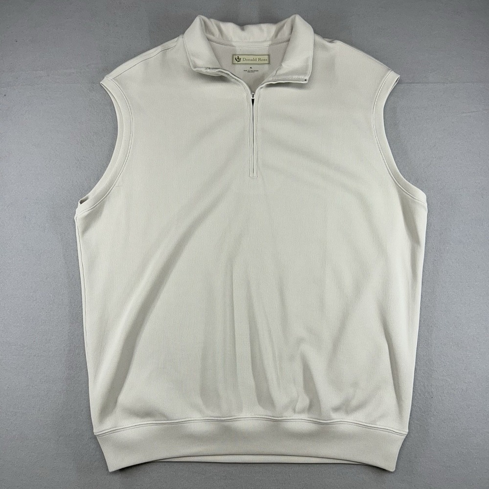 Donald Ross Men's CL Golf Cream Vest Colonial Golf Gear Country Club